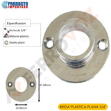 BRIDA PLASTICA PLANA 3/4"