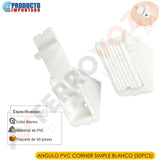 ANGULO PVC CORNER SIMPLE  BLANCO ( 50 PCS )