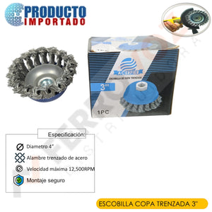 ESCOBILLA COPA TRENZADA 3"