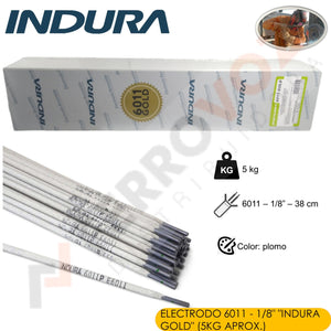 ELECTRODO 6011 - 1/8"  "INDURA GOLD"  ( 5 KG APROX.)