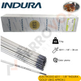 ELECTRODO 6011 - 1/8"  "INDURA GOLD"  ( 5 KG APROX.)