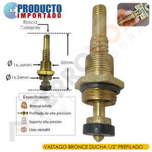 VASTAGO BRONCE DUCHA 1/2" PREFILADO