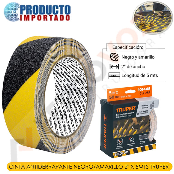 CINTA ANTIDERRAPANTE NEGRO/AMARILLO 2