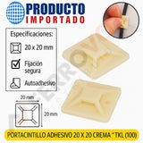PORTACINTILLO ADHESIVO 20 X 20 CREMA " TKL " (100 PCS))