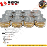 PLANCHA PEGAMENTO TUBO DORADO 1/64" ( 12 PCS )