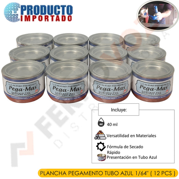 PLANCHA PEGAMENTO TUBO AZUL 1/64