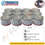 PLANCHA PEGAMENTO TUBO AZUL 1/64" ( 12 PCS )
