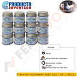 PLANCHA PEGAMENTO TUBO AZUL C/ BROCHA 1/64" ( 12 PCS )
