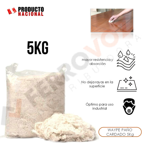 WAYPE PAÑO CARDADO 5Kg