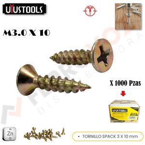 TORNILLO SPACK 3 X 10  MM ( 1000 PZAS )