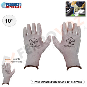 PACK GUANTES POLIURETANO 10" ( 12 PARES )