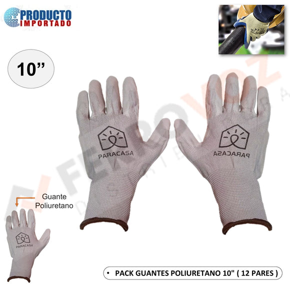 PACK GUANTES POLIURETANO 10