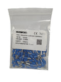 TERMINAL ELECTRICO  AISLANTE MANGUITO 10MM AZUL 14 AWG ( 100 PCS )