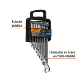 JUEGO DE 11 LLAVES COMBINADAS EXTRALARGAS PULIDAS MM, EXPERT