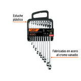 JUEGO DE 11 LLAVES COMBINADAS EXTRALARGAS PULIDAS STD,EXPERT