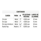 JUEGO DE 4 CARDAS PARA TALADRO, TRUPER