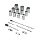 JUEGO DE 18 HERRAMIENTAS CUADRO 1/2' MM PARA MECÁNICO