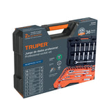 JUEGO DE 36 HERRAMIENTAS CUADRO 1/2' MM PARA MECÁNICO