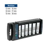 JUEGO 6 DADOS LARGOS CUADRO 1/2' MM, TRUPER