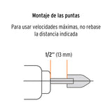 JUEGO DE 7 PIEDRAS MONTADAS ZANCO 1/4', USO GENERAL, TRUPER