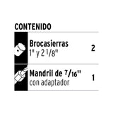 JUEGO DE 3 PIEZAS PARA INSTALAR CERRADURAS, TRUPER EXPERT