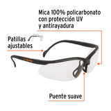 LENTES DE SEGURIDAD TRANSPARENTES CON ANTIEMPAÑO, VISION