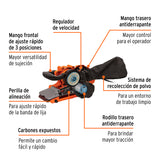 LIJADORA DE BANDA 3 X 21", PROFESIONAL, 220 V, 1010 W