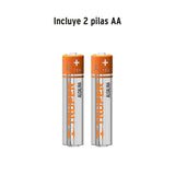 LINTERNA PLÁSTICA 1 LED 80 LM CON 2 PILAS AA, TRUPER