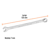 LLAVE COMBINADA EXTRALARGA 7 MM X 135 MM DE LARGO, EXPERT