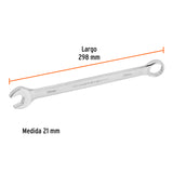 LLAVE COMBINADA EXTRALARGA 21 MM X 298 MM DE LARGO, EXPERT