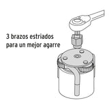 LLAVE DE 3 PUNTOS 3' A 4-1/2' PARA FILTRO DE ACEITE, TRUPER