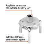 LLAVE DE 3 PUNTOS 3' A 4-1/2' PARA FILTRO DE ACEITE, TRUPER