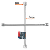 LLAVE DE CRUZ 14' PULIDA Y CROMADA, TRUPER