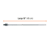 MANGO ARTICULADO CON CUADRO DE 1/2', LARGO 18', TRUPER