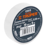 CINTA DE AISLAR DE 9 M X 19 MM, BLANCA, TRUPER