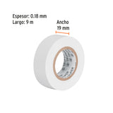 CINTA DE AISLAR DE 9 M X 19 MM, BLANCA, TRUPER