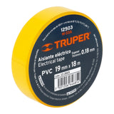 CINTA DE AISLAR DE 18 M X 19 MM, AMARILLA, TRUPER