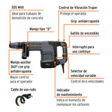 MARTILLO DEMOLEDOR SDS MAX 10KG 25J, 1500W, 220V EXPERT
