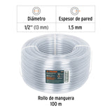 MANGUERA TRANSPARENTE 1/2' INDUSTRIAL ROLLO DE 100 M, TRUPER