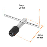 MANERAL EN T PARA MACHUELO 1/2', TRUPER