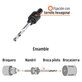 MANDRIL ZANCO 3/8' PARA BROCASIERRAS BIMETÁLICAS, EXPERT