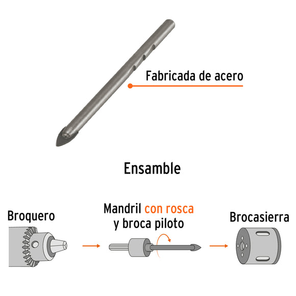 BROCA PILOTO DE 1/4' PARA SIERRA COPA DIAMANTE, TRUPER