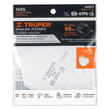 RESPIRADOR PLEGABLE N95, PARA POLVOS Y PARTÍCULAS, TRUPER