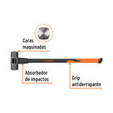 MARRO OCTAGONAL 12 LB, MANGO FIBRA DE VIDRIO 36', TRUPER
