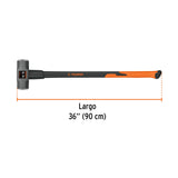 MARRO OCTAGONAL 12 LB, MANGO FIBRA DE VIDRIO 36', TRUPER