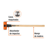 MARRO OCTAGONAL 12 LB, MANGO DE MADERA 36', TRUPER