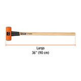 MARRO OCTAGONAL 12 LB, MANGO DE MADERA 36', TRUPER