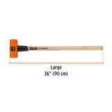 MARRO OCTAGONAL 14 LB, MANGO DE MADERA 36', TRUPER