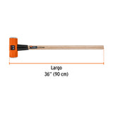 MARRO OCTAGONAL 16 LB, MANGO DE MADERA 36', TRUPER