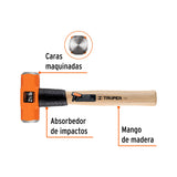 MARRO OCTAGONAL 2.5 LB, MANGO DE MADERA 12', TRUPER
